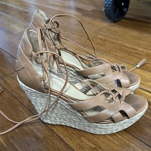 Michael Kors Tan Wedge Sandals